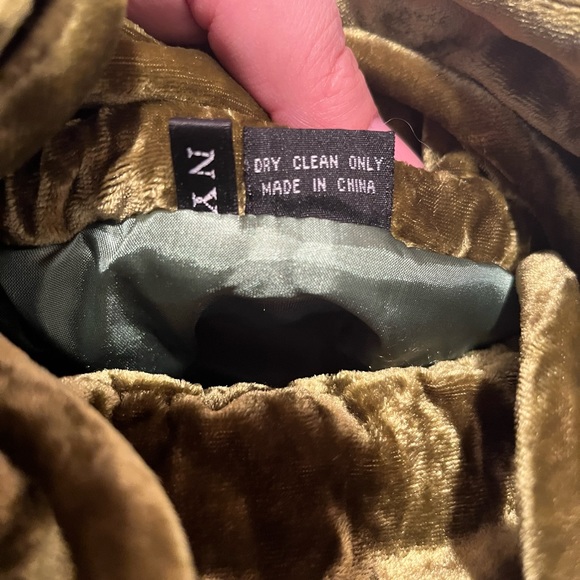 J&X NY Peacock Handbag Vintage Drawstring Green Soft - Picture 5 of 10